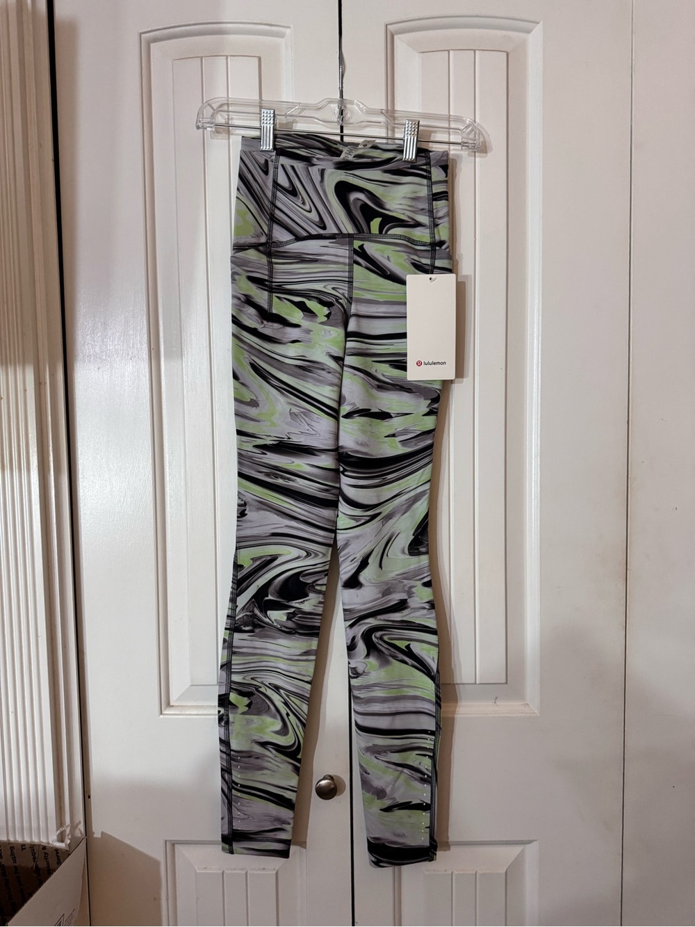 lululemon athletica Gray and Green Marble Leggings